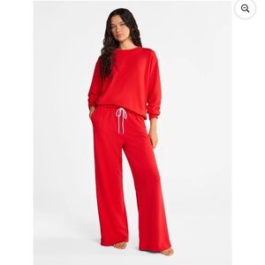 Red Sweatshirt and Sweatpants Set